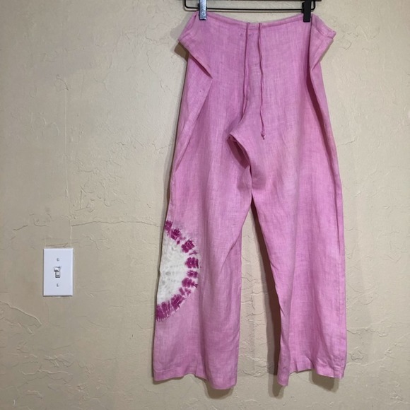 Yogi Womens Pants Small Pink Tie Dye Jogger Lounge Pants - Picture 2 of 3